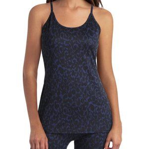 H Halston Studio Women's Top Tank Activewear Abstract Leopard XL NWT
